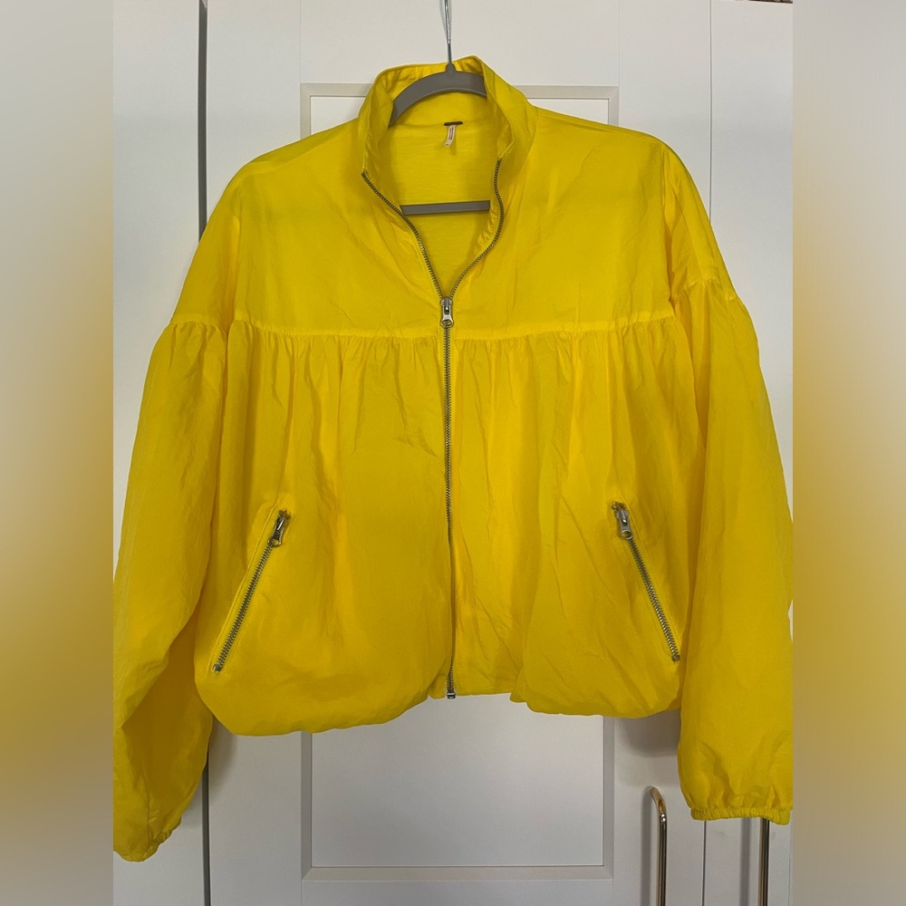 Free people yellow bomber jacket